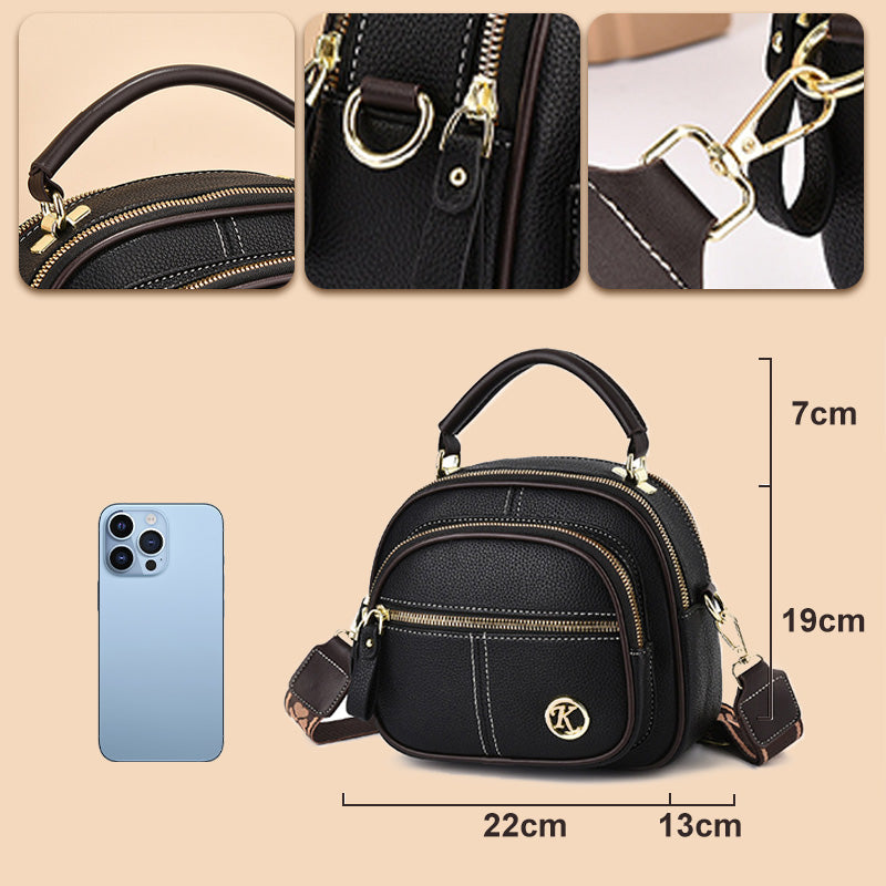 Klassiske multifunksjonelle rom justerbar bredde skulder stropp-pu lær crossbody veske