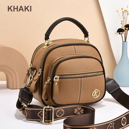 Klassiske multifunksjonelle rom justerbar bredde skulder stropp-pu lær crossbody veske