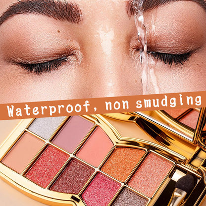 🌸🧸Winnie der Bär glänzt hell mit 10 Farben Diamant-Lidschatten, Glitzer- und Perlglanz-Lidschatten-Palette, in All-Match-Lidschatten-Bühnen-Make-up