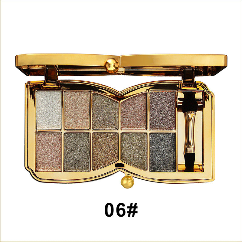 🌸🧸Winnie der Bär glänzt hell mit 10 Farben Diamant-Lidschatten, Glitzer- und Perlglanz-Lidschatten-Palette, in All-Match-Lidschatten-Bühnen-Make-up