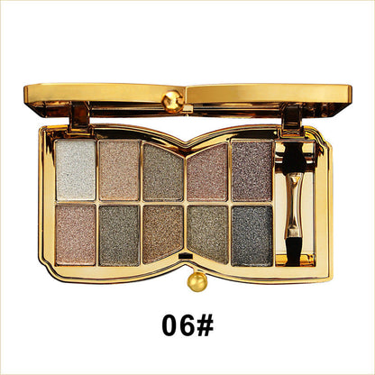 🌸🧸Winnie der Bär glänzt hell mit 10 Farben Diamant-Lidschatten, Glitzer- und Perlglanz-Lidschatten-Palette, in All-Match-Lidschatten-Bühnen-Make-up