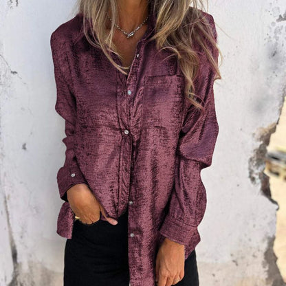 🎁Het 49% rabatt⏳Avslappnad, trendig mockaskjorta med slag