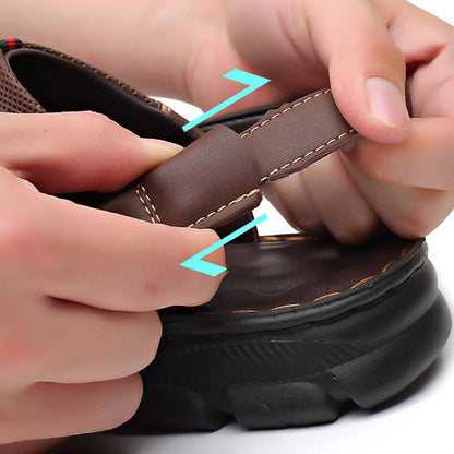 Non -slip men's sandals with an open toe area