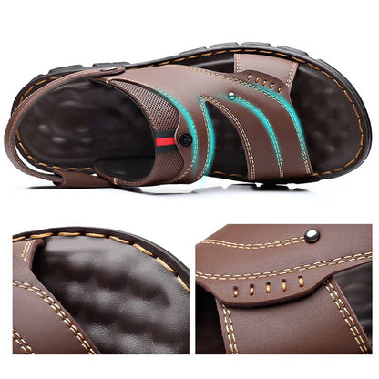 Non -slip men's sandals with an open toe area