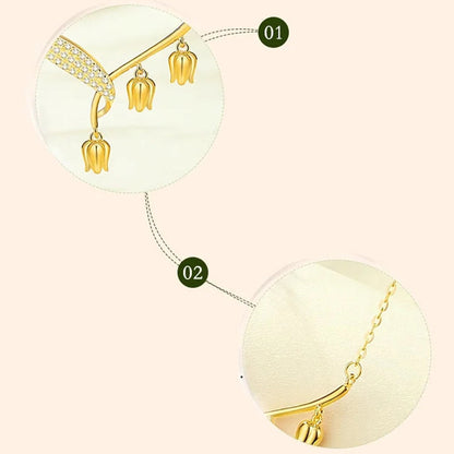 Elegante collana di orchidee per le donne