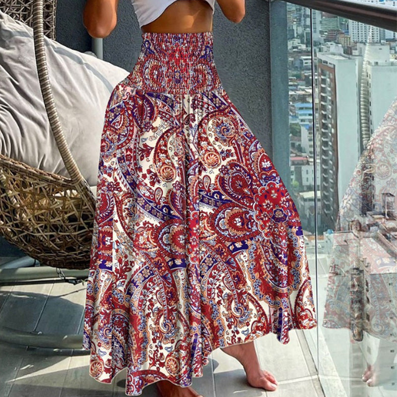 🔥50% de réduction en offre spéciale🔥Jupe taille haute à imprimé floral tendance pour femme