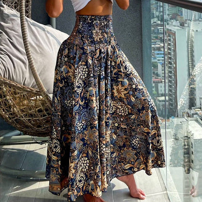 🔥50% de réduction en offre spéciale🔥Jupe taille haute à imprimé floral tendance pour femme