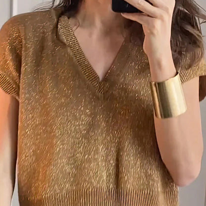 🔥Cardigan lucido e pantaloni larghi da donna in set da 2.