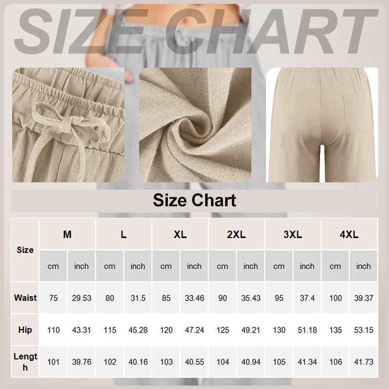🌸Women's Summer Cotton Linen Wide Leg Pants😍