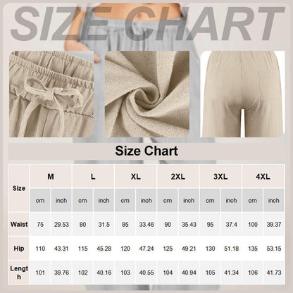 🌸Women's Summer Cotton Linen Wide Leg Pants😍