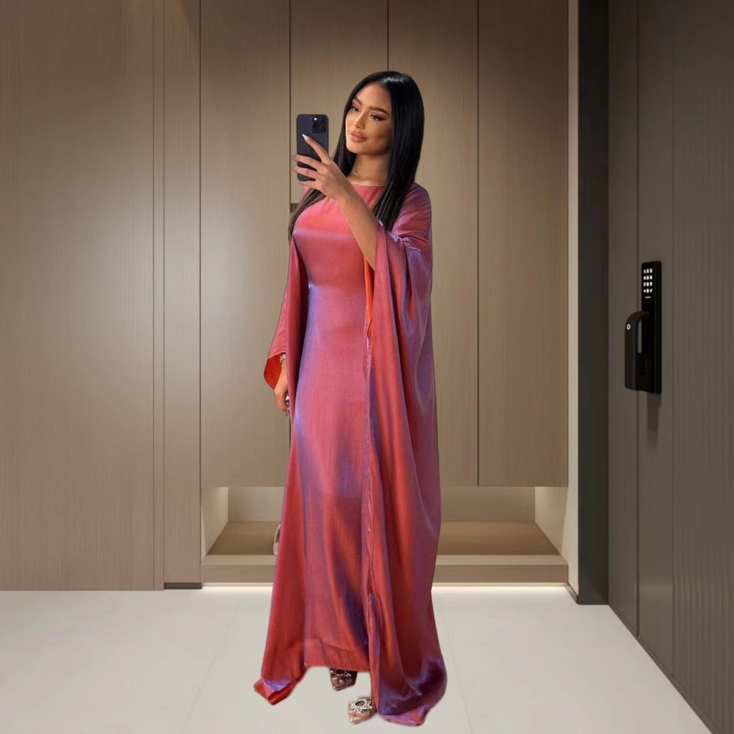 🔥Spedizione gratuita🔥Elegante abito lungo in raso fluido per donna