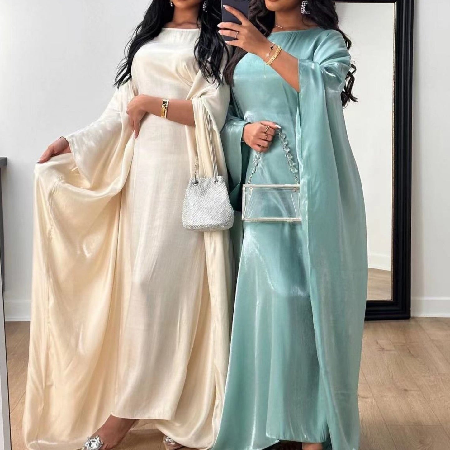 🔥Spedizione gratuita🔥Elegante abito lungo in raso fluido per donna