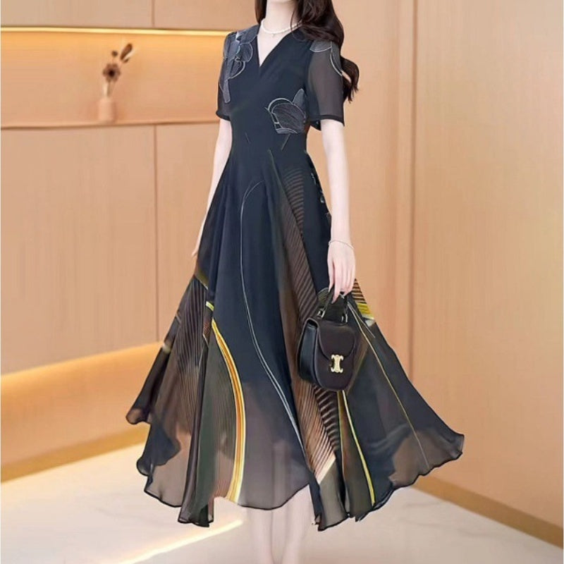 🔥prodotto popolare🔥Eleganti abiti in tulle stampato per donna