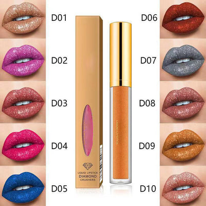HETE COOP-Métallique Vleitable Diamond Glitter Lipstick
