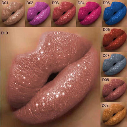 HETE COOP-Métallique Vleitable Diamond Glitter Lipstick