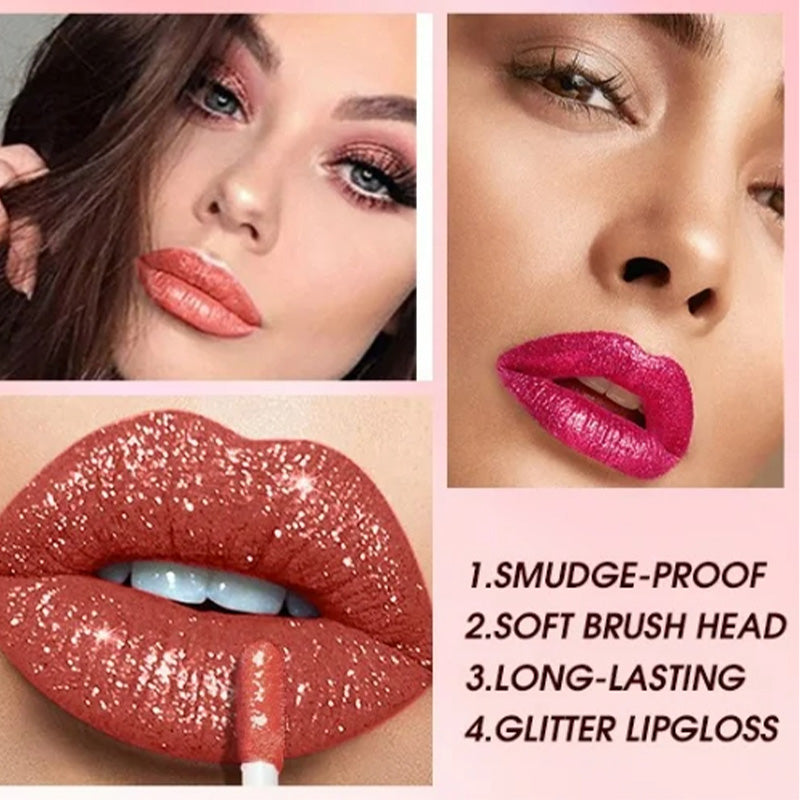 HETE COOP-Métallique Vleitable Diamond Glitter Lipstick