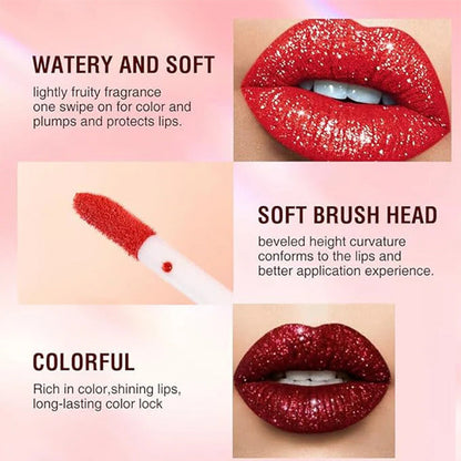HETE COOP-Métallique Vleitable Diamond Glitter Lipstick
