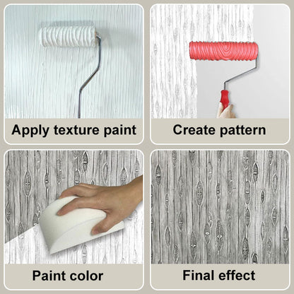 🔥Nuovo design 2024🔥Rullo per pittura con motivo a rilievo per decorazioni murali