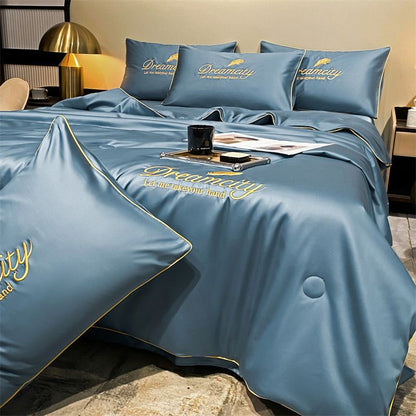 Washable, cooling 4-part bed linen