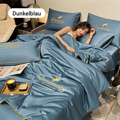 Washable, cooling 4-part bed linen