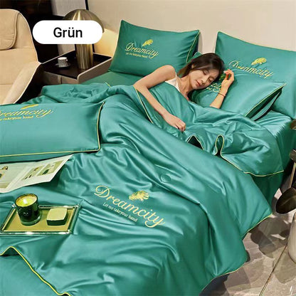 Washable, cooling 4-part bed linen