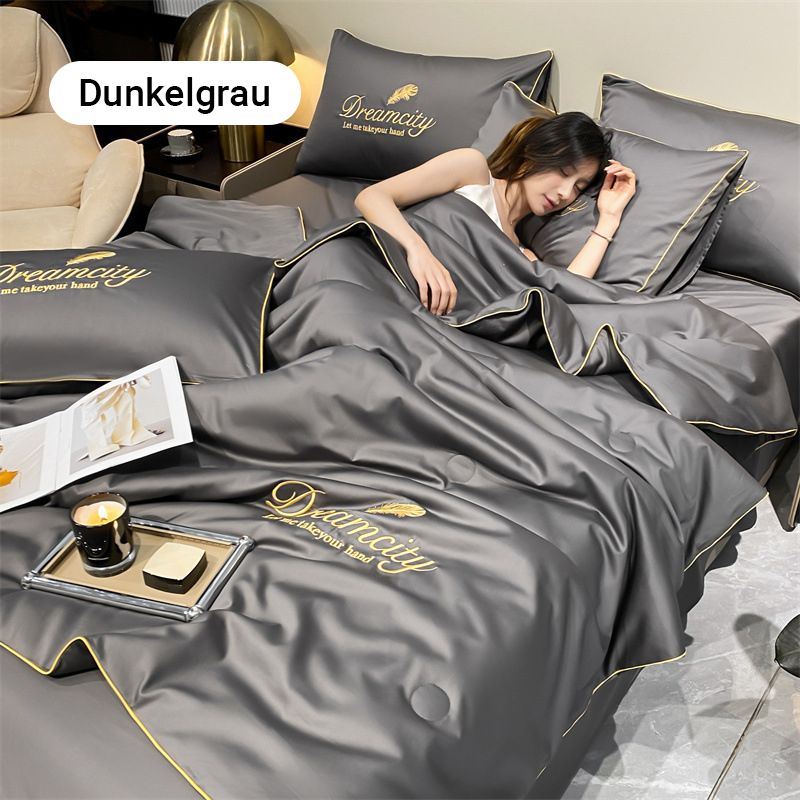Washable, cooling 4-part bed linen