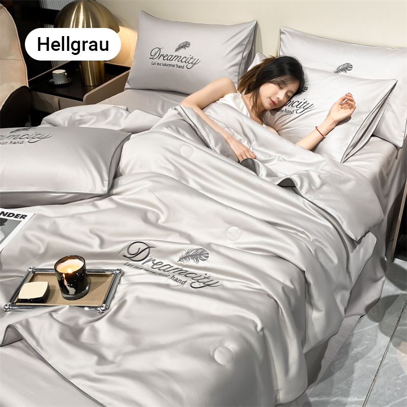 Washable, cooling 4-part bed linen