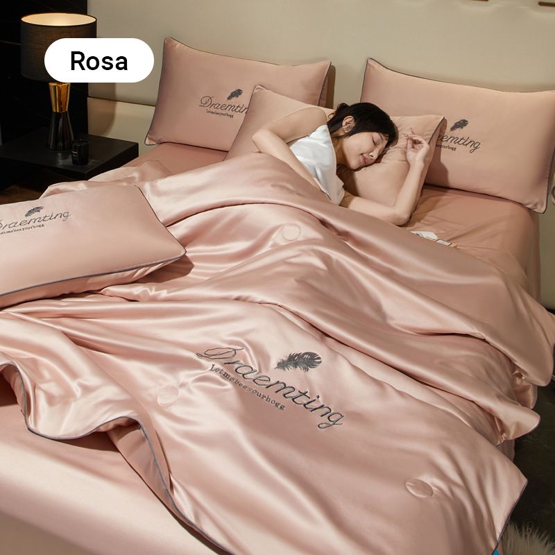 Washable, cooling 4-part bed linen