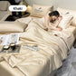 Linge de lit lavable et refroidissant en 4 parties