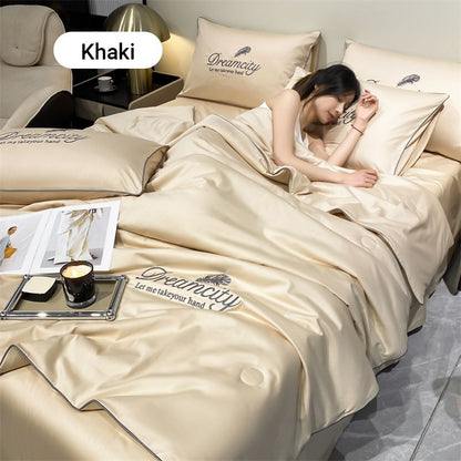 Washable, cooling 4-part bed linen