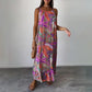 🌈49% Rabatt🌼 Bedrucktes, ärmelloses, langes Kleid