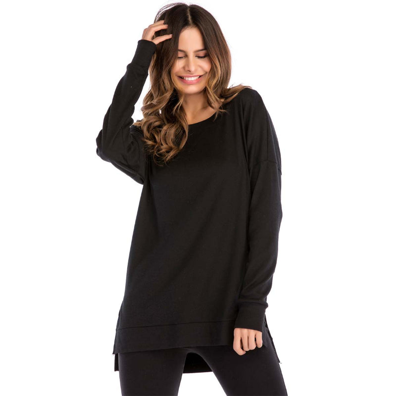🌸Casual, effen top met ronde hals