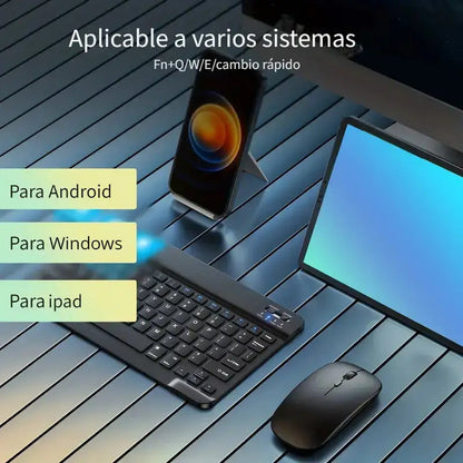 Set di bluetooth wireless: tastiera e mouse rumorosi