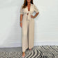 💛Einfarbiger Plissee-Jumpsuit für Damen