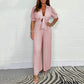 💛Einfarbiger Plissee-Jumpsuit für Damen