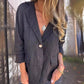 🔥50% Rabatt auf den heißen Verkauf🔥Leichter Sommer-Baumwoll-Leinen-Blazer für Damen