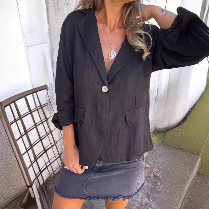 🔥50% off hot sale🔥Lightweight summer cotton-linen blazer for women