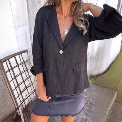 🔥50% off hot sale🔥Lightweight summer cotton-linen blazer for women