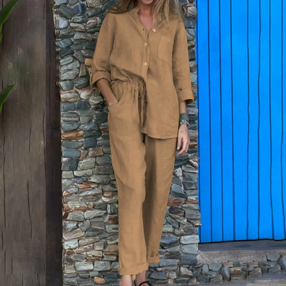 🌸2-delige set voor dames - shirt en broek in grote maten