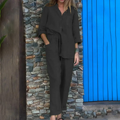 🌸2-delige set voor dames - shirt en broek in grote maten