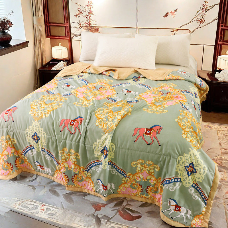 Cooling soft summer blanket