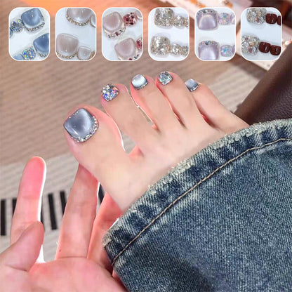 14 hojas de uñas cuadradas para pegarse