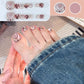 14 hojas de uñas cuadradas para pegarse