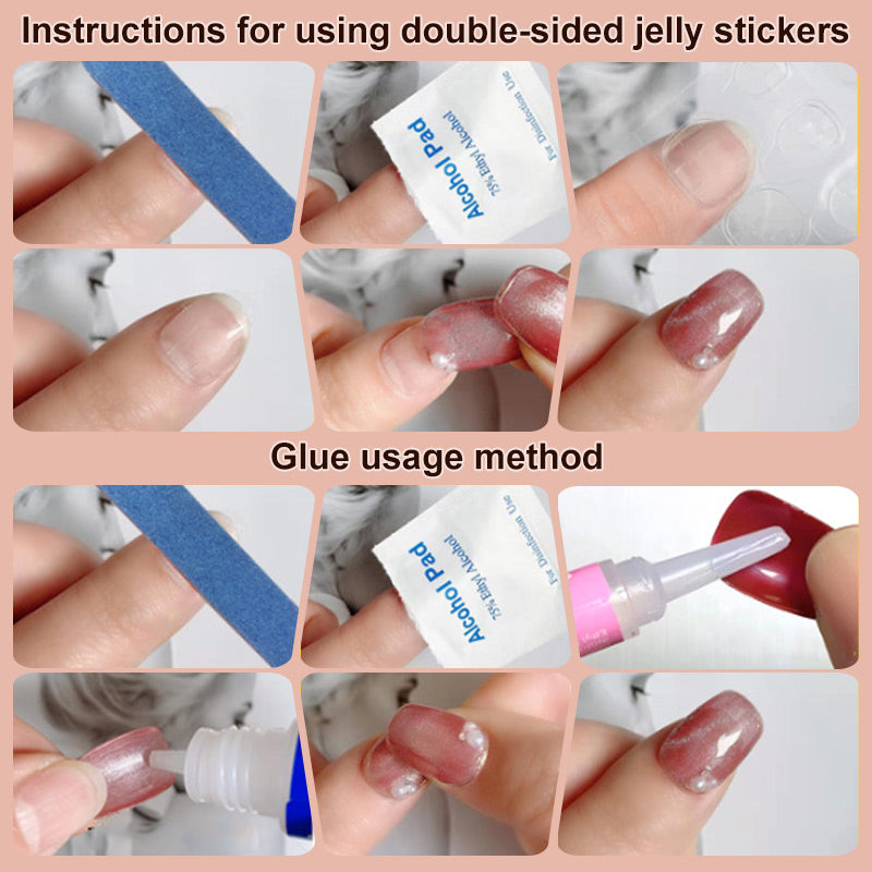 14 feuilles carrées des ongles pour rester sur