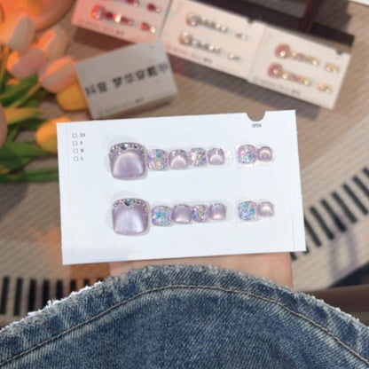 14 feuilles carrées des ongles pour rester sur