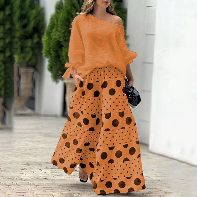 💥Sconto del 50% per un periodo limitato💃 Completo casual da donna in due pezzi con stampa geometrica