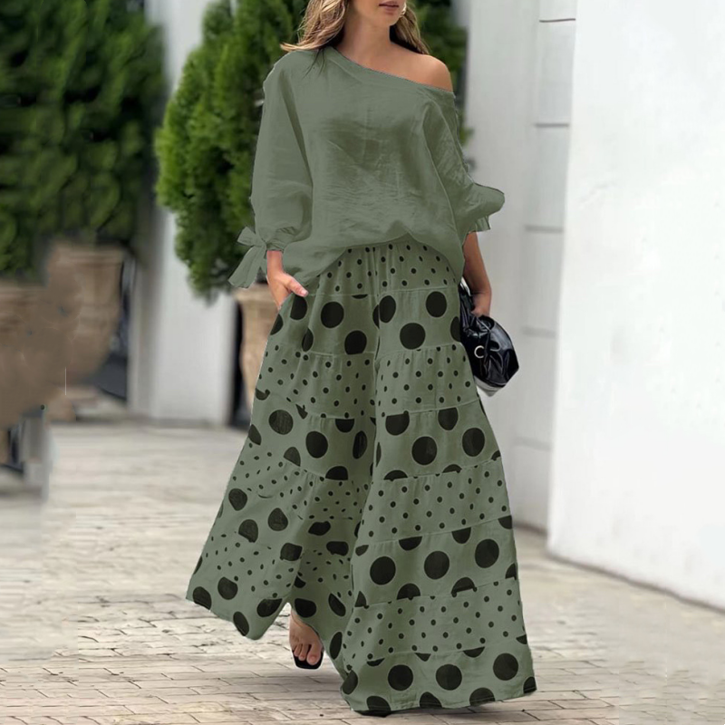 💥Sconto del 50% per un periodo limitato💃 Completo casual da donna in due pezzi con stampa geometrica