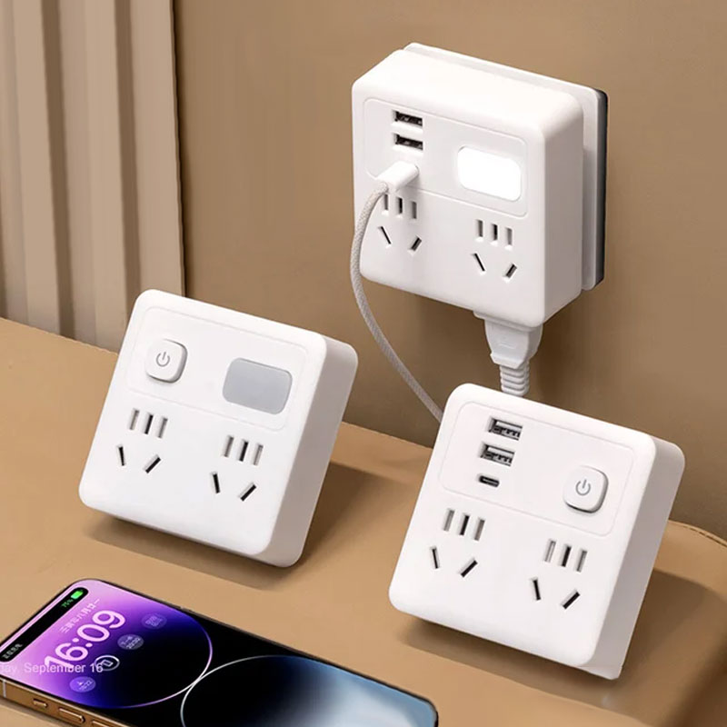 Convertitore a 2 pacchetti multifunzionali con luce notturna
