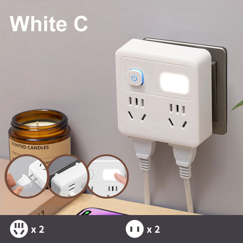 Convertitore a 2 pacchetti multifunzionali con luce notturna