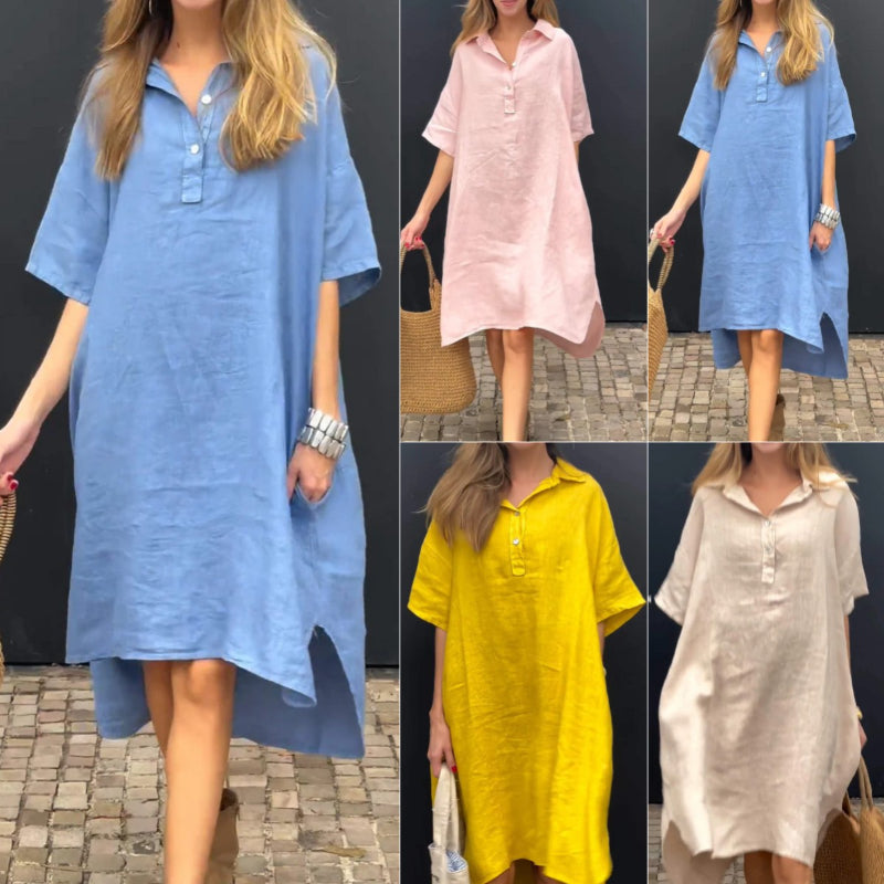 🌺Oversized midi-jurk met zakje